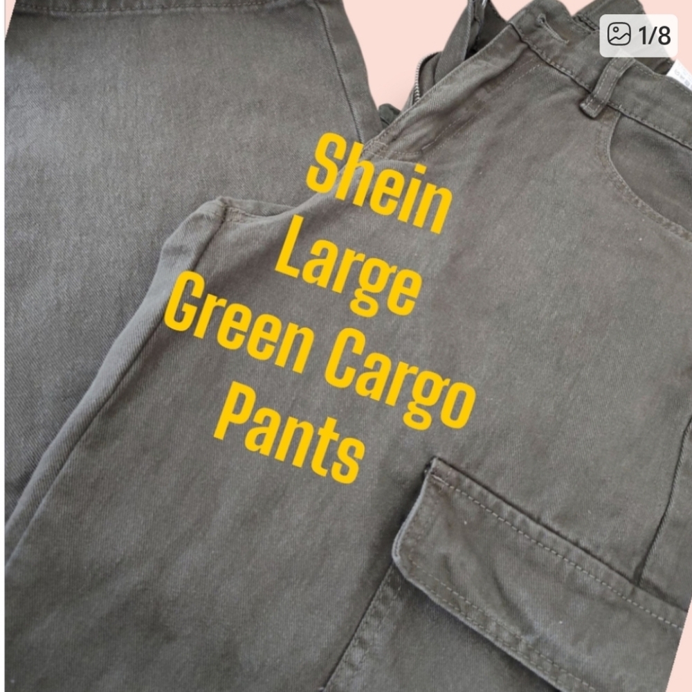 SHEIN Women's Olive Cargo Pants Large Price Is firm..